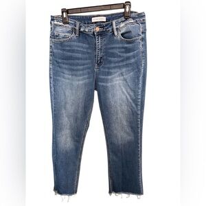 👖 Flying Monkey Distressed Raw Hem Jeans | Size 31 | Stretch Ankle Fray Stray